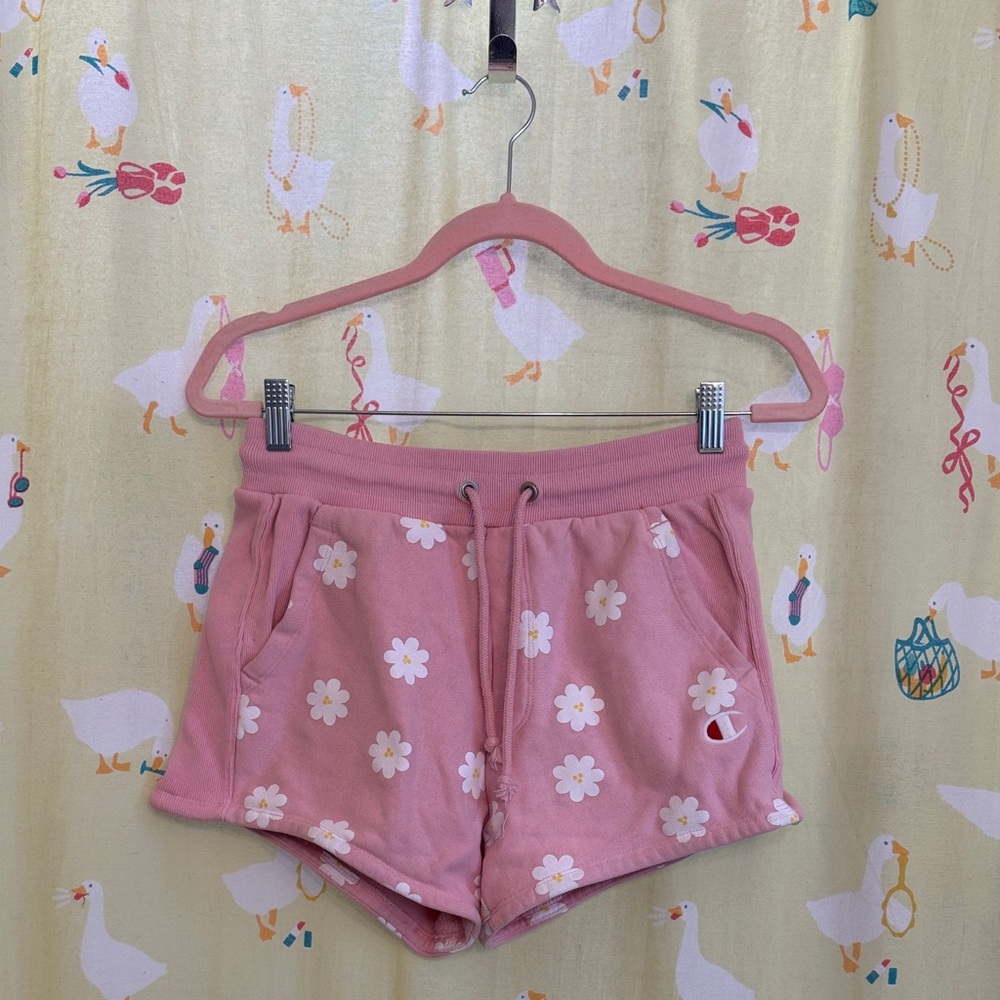 Champion Women's Pink Daisy Athletic Shorts